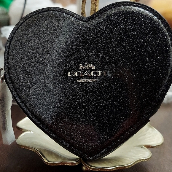 Coach Handbags - Coach Glitter Heart Coin Case ❤️ 🪙 👛